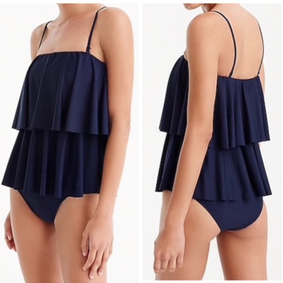 J. Crew Other - 👙J. Crew Ruffle One Piece Swimsuit Navy Size 6